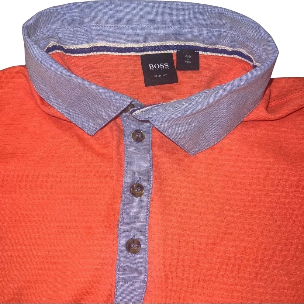 Hugo Boss Men’s Polo Shirt XL Coral - Picture 4 of 6